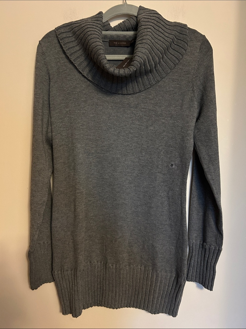 The Limited polyester/nylon grey turtleneck sweater new with tags size S